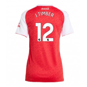 Fotbalové Dres Arsenal Jurrien Timber #12 Dámské Domácí Oblečení 2025-26 Krátký Rukáv